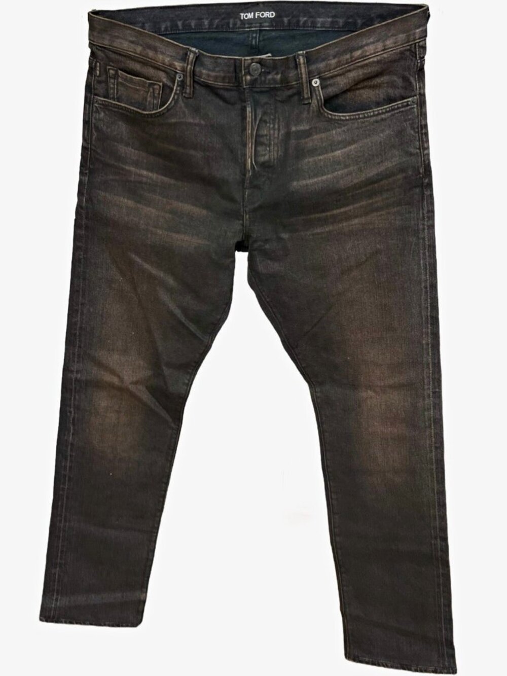 Tom Ford metallic coated denim